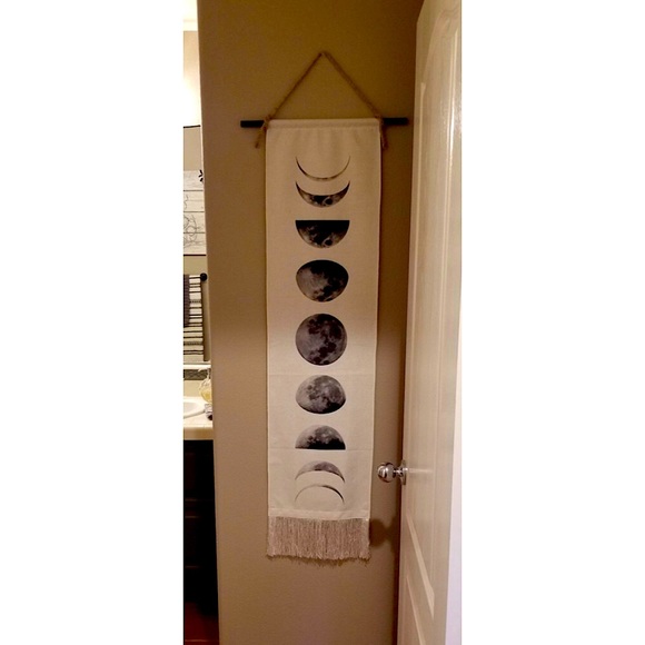 Moon Phases Art Hippie/Boho Tassel Vintage Tapestry Wall/Bedroom/Patio Decor - Picture 5 of 12